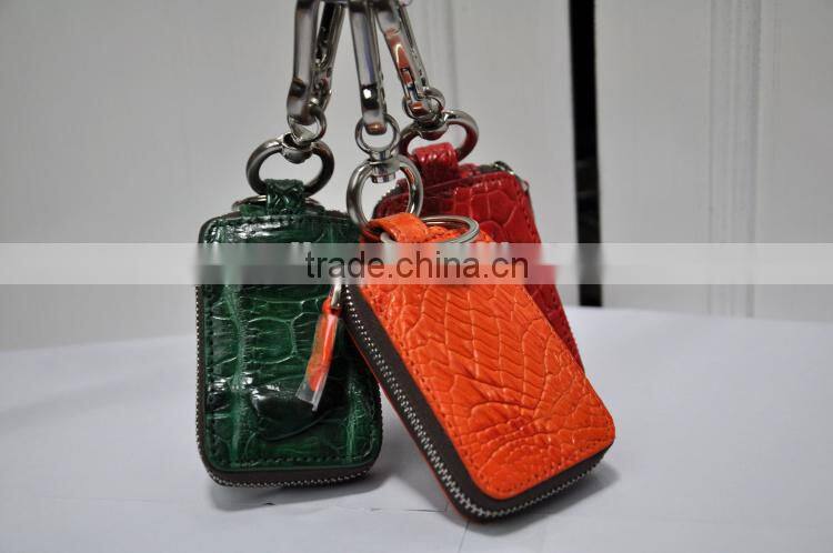 Guangzhou High Quality Luxury Crocodile Leather Car Key Case Key Holder for Men Genuine Leather Key Case