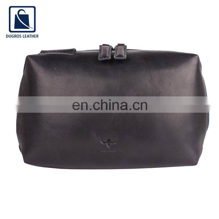 High Quality Best Selling Water Proof Lining Material Genuine Leather Toiletry Bag from Trusted Indian Exporter
