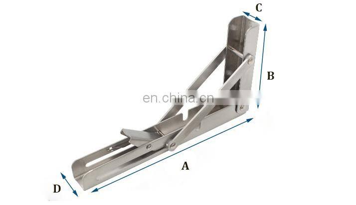90 Degree Metal Wall Floating Adjustable Steel Shelf Bracket For Furniture