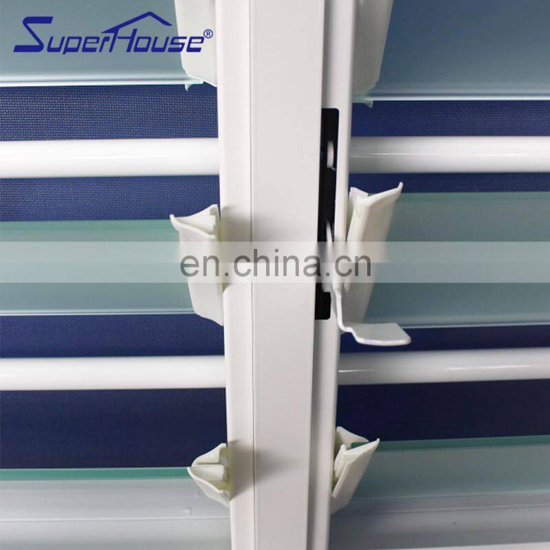 Superhouse Custom jalousie blinds louvers aluminium aluminum frame glass fixed louver louvre windows for house