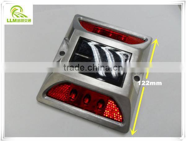 Factory outlet high strength double batteries built-in aluminum LED cat eye solar road stud