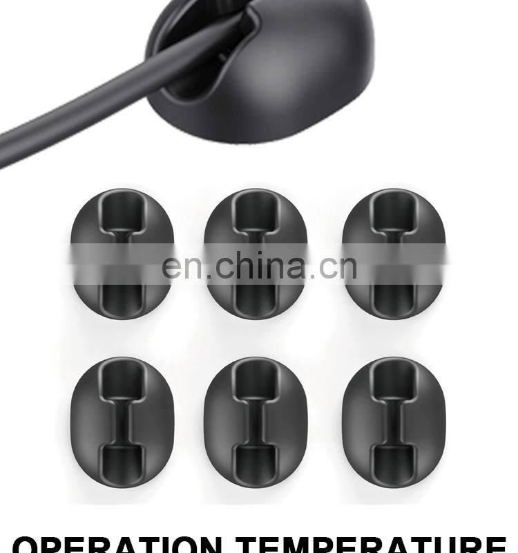 Promata flexible silicone cable winder usb cable organizer wire cord management cable clip holder