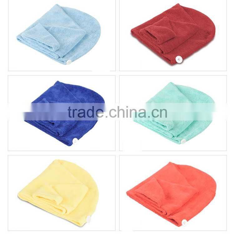 China swimwear absorbent microfiber terry towel shower cap23*65purple