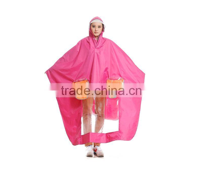 Factory direct sale oxford cycling fashion pvc rainwear