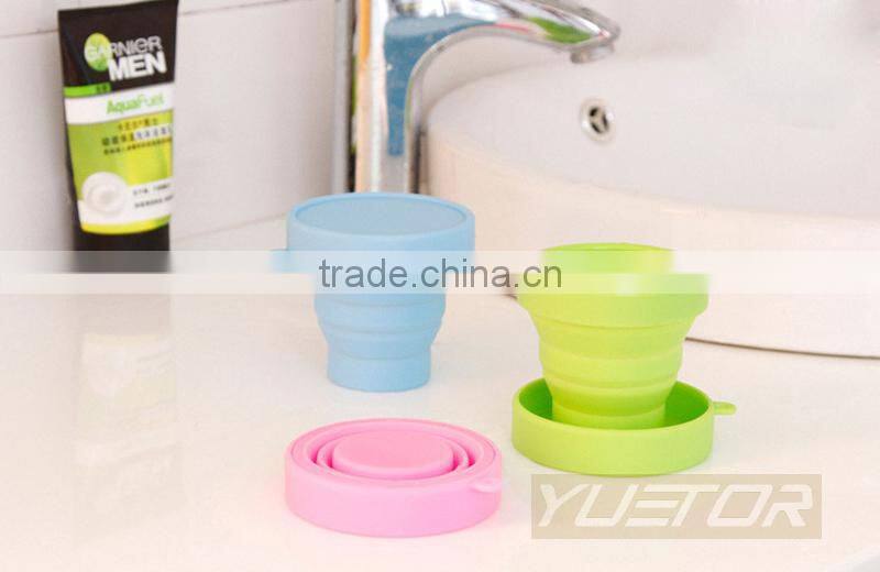 outdoor foldable portable silicone water cup 170ML