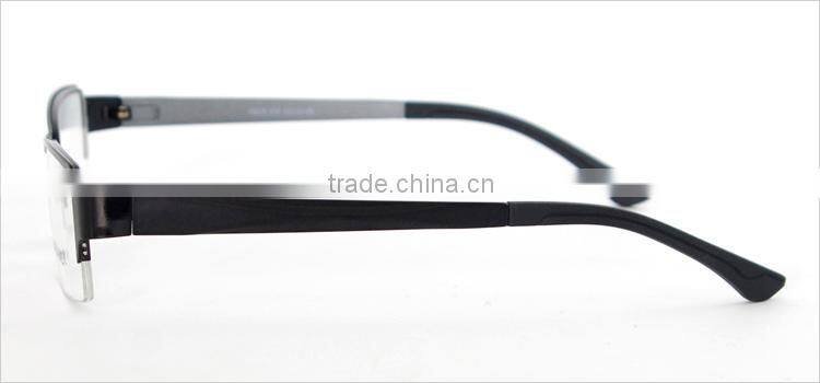 2014 new model half-rim metal china wholesale latest fashion in optical eyeglasses frame with eyeglasses hinge