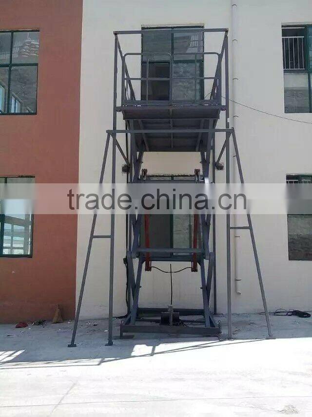 5 tons High quality hydraulic stationary guide rail lift platform SJG5T-8