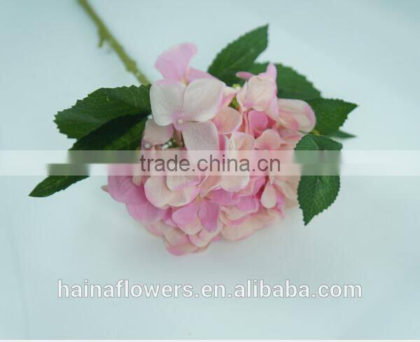 High quality pure handmade fabric colorful artificial hydrangea flower wholesale