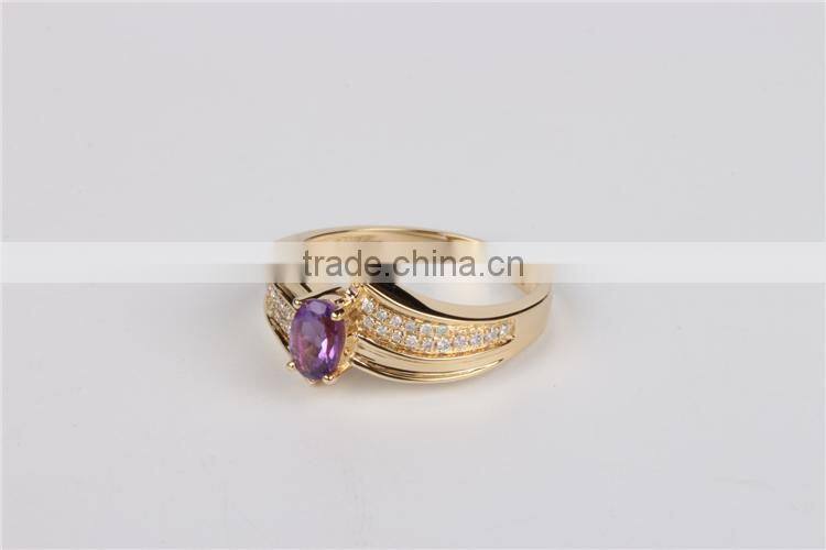 Natural crystal ring women jewelry