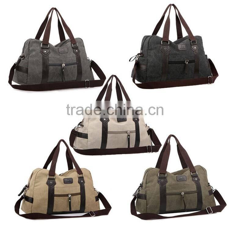 Wholesale New Fashion Travel Tote Shoulder Men Canvas Bag