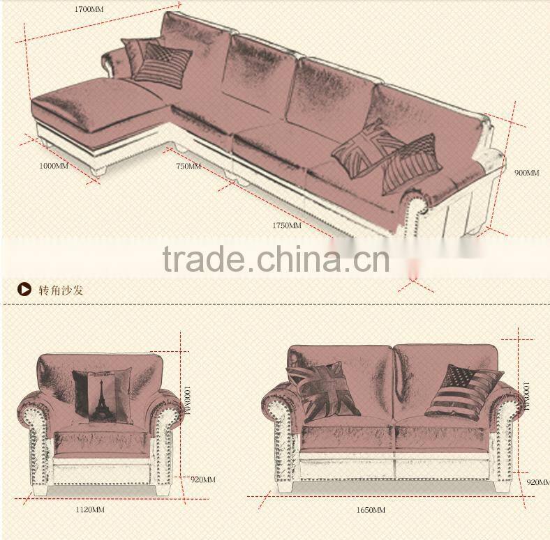 New American real leather sofa high quality living room furniture sectional sofa