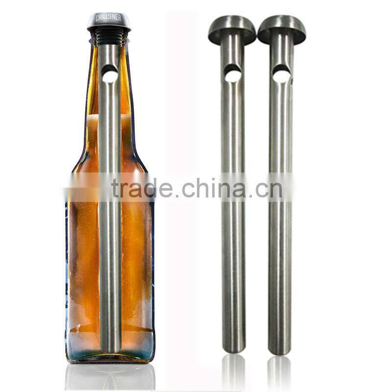Wine accessories reusable stainless steel chiller for beer household supplier BSCI