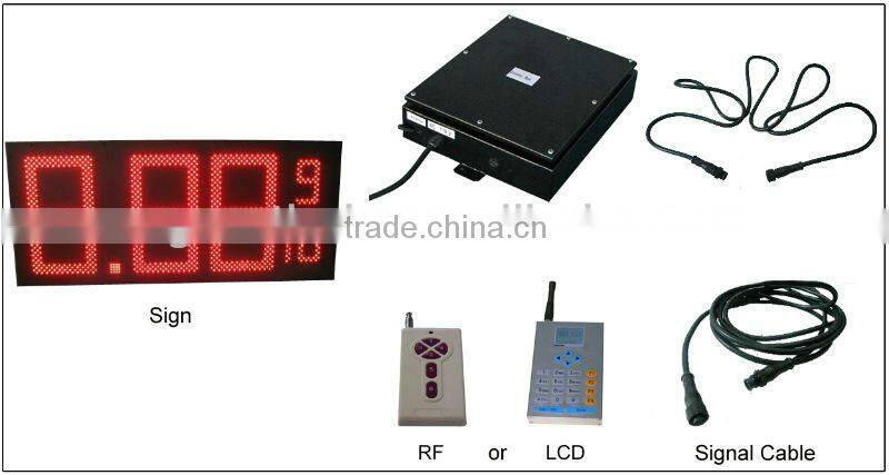 24" 4 digits 8.889,8.888,8.88 9/10 led gas digital display