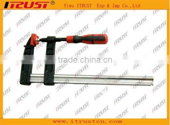 F clamp with bouble color plastic handle