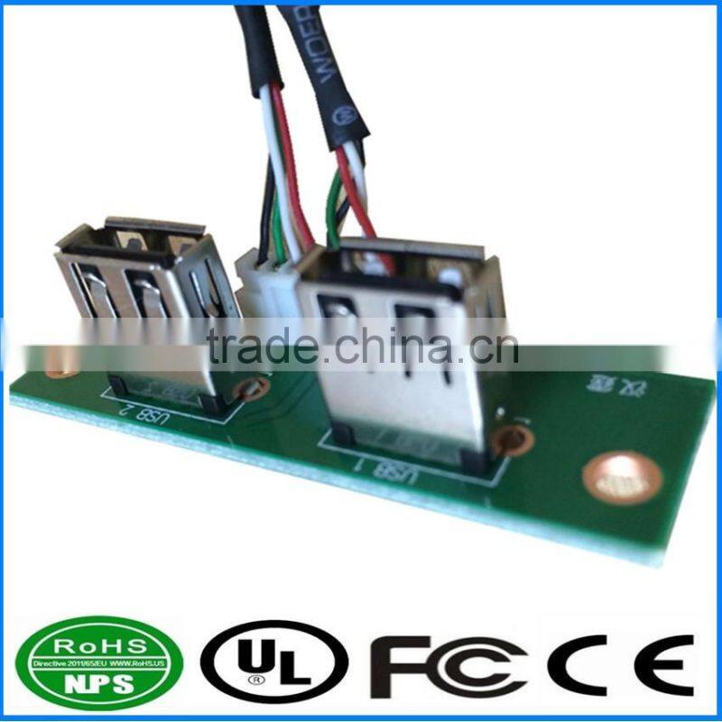 Dual USB2.0 Port PCB Board Front Panel Cable Integration PCB Motherboard Wire