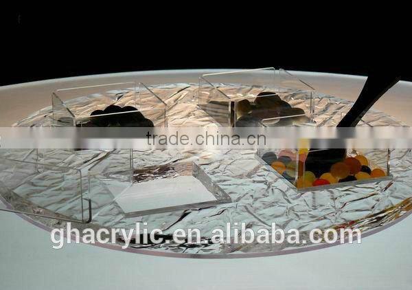 Contemporary design acrylic storage containers with divided ,high grade acrylic storage box