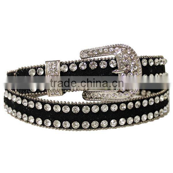 Wholesale Women's Cross Rhinestone Leather Belt