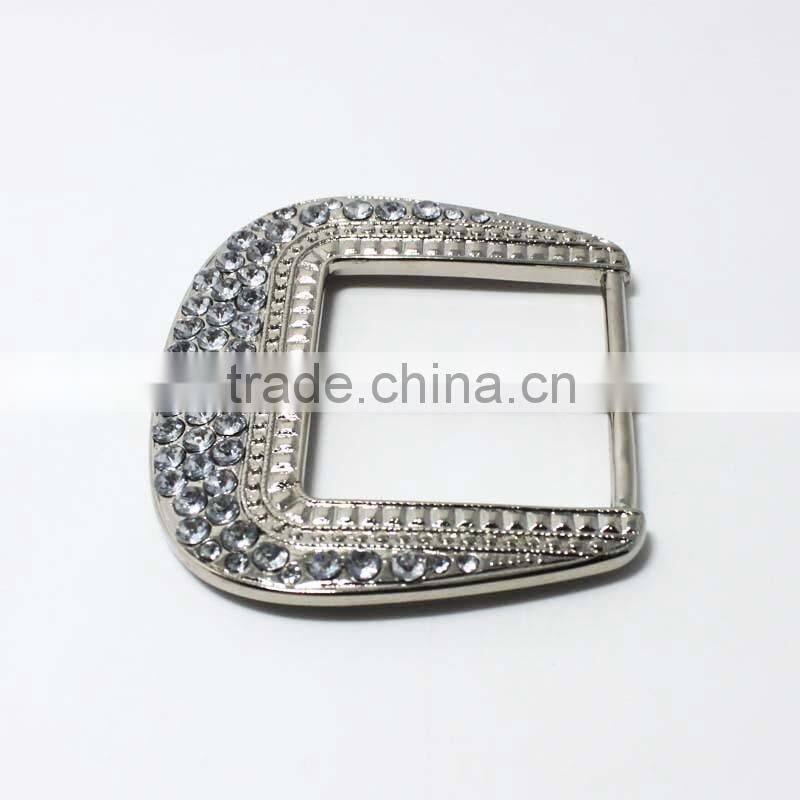Customized 40mm silver plated overalls harness metal belt buckle for women coat