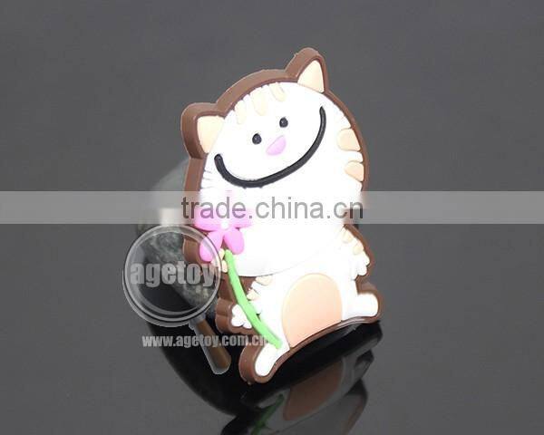 Cute Lovely Cat Shaped Promotional Soft Rubber Injection Molding Animation PVC Cartoon Fridge Magnet