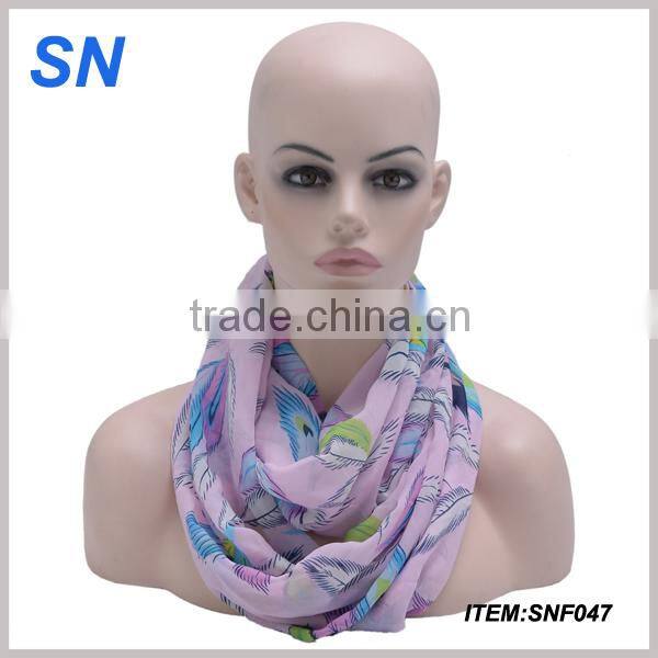lastest spring fashion grid infinity scarf
