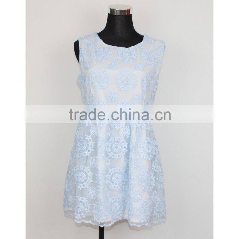 New Fashion Sleeveless Women Fashion Lace Dress Girls' Dress