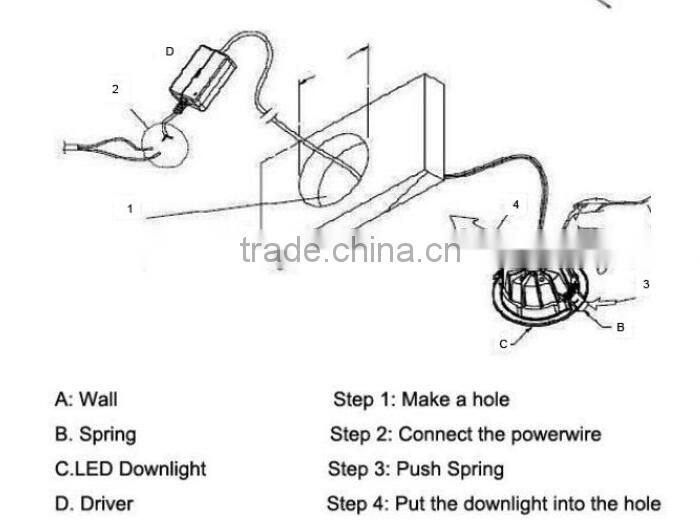 LED Ceiling light ceiling light high power silver aluminum led ceiling down light 9w LED ceiling light