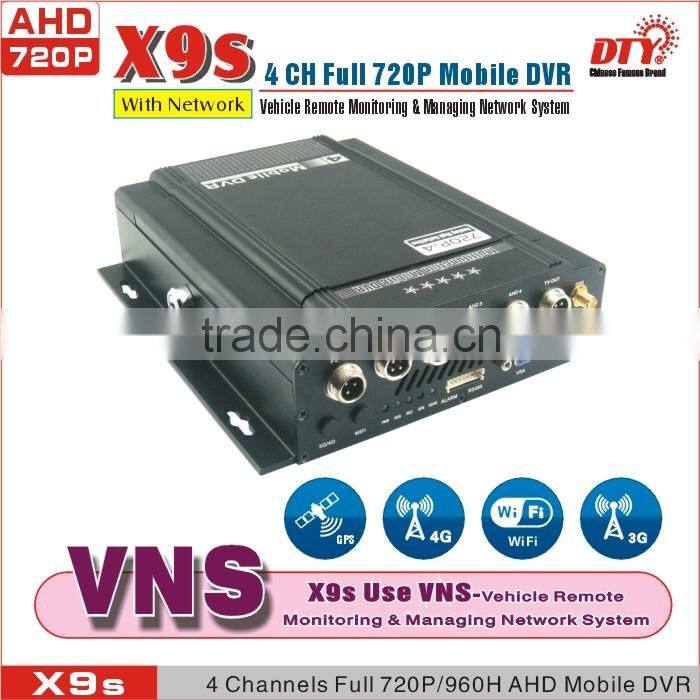 remote control 4ch mobile dvr h.264 3g wifi gps g-sensor vehicle mdvr ahd