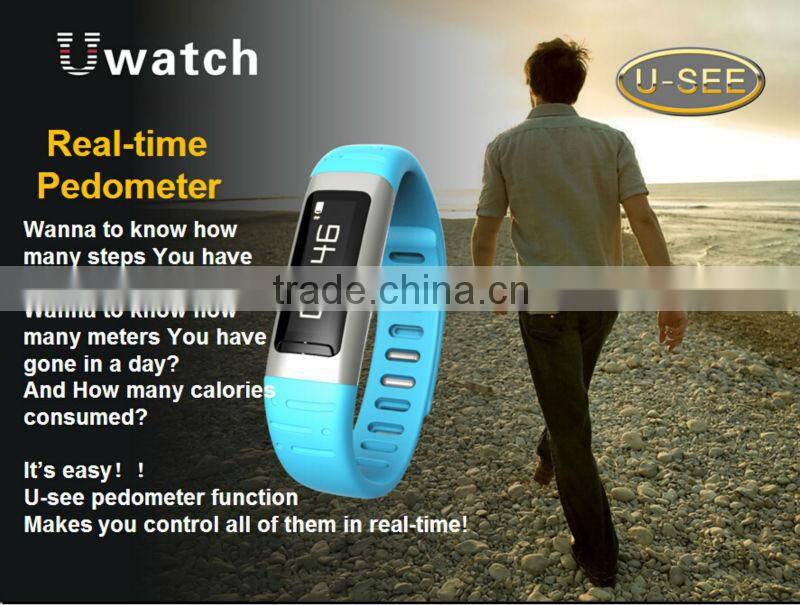 U9 Uwatch 2014 New Smart pedometer watch ,watch with pedometer with step counter