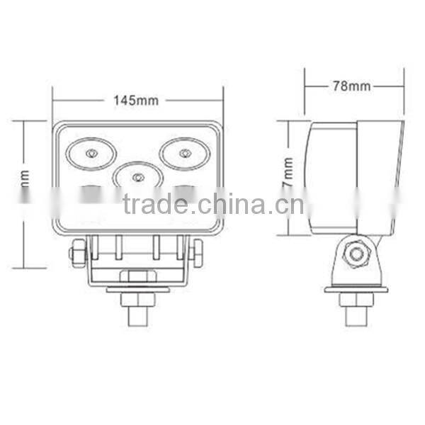 Supper bright 50w led working light 12v 24v 5leds 10w led work light for universal car offroad led driving light