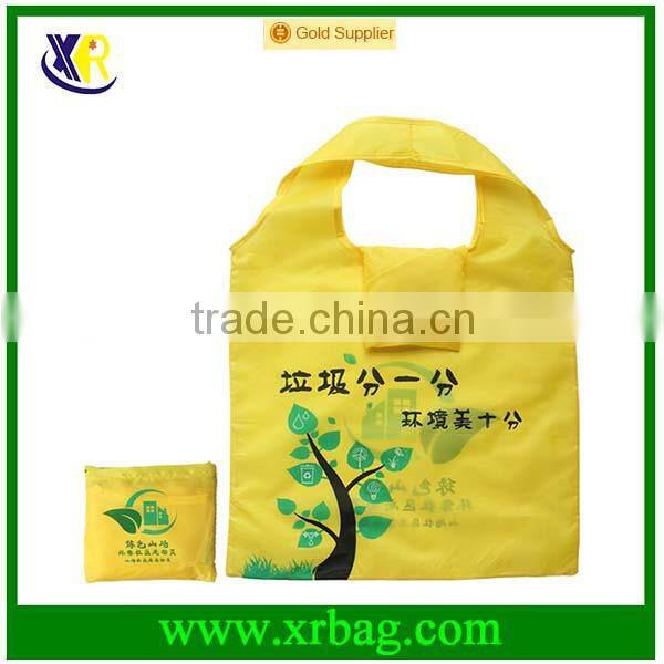 Custom cheap shaped foldable shopping bag with pouch