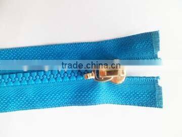 5# plastic derlin zipper open end zipper plating auto lock slider zipper hook slider zipper garment zipper