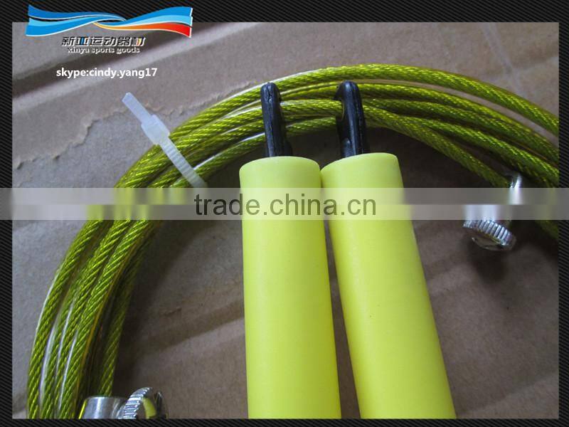 2015 new Speed Jump rope, ball bearing Metal handle, Stainless steel wire