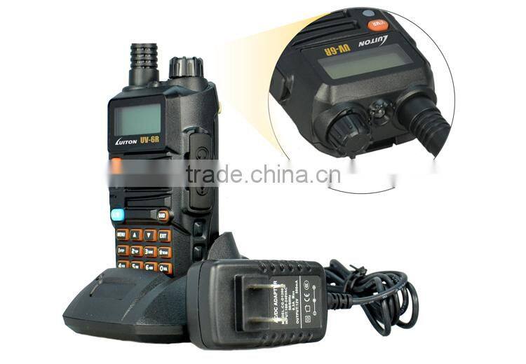 Flash torch and fm radio uv-6r dual band radio vhf uhf