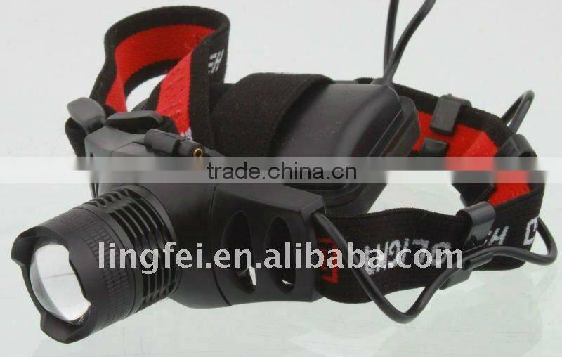Hot sale 150000pieces CREE Q3 or 3W 1W LED Aluminium Headlight used for fishing