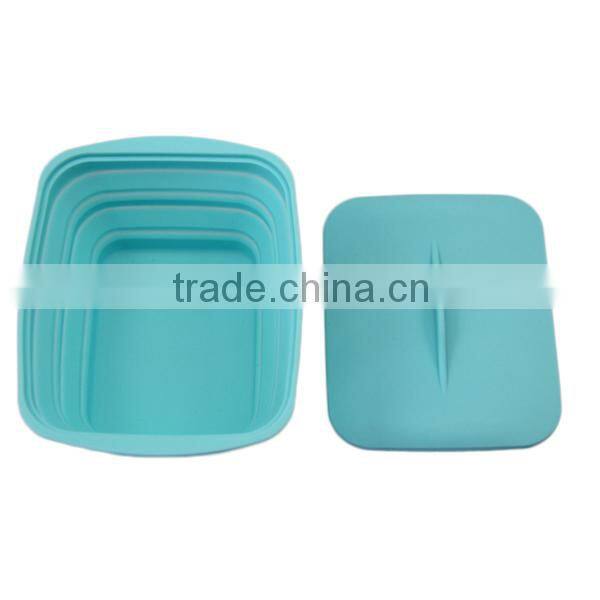 food safe silicone square storage box/plastic food storage containers plastic food storage case fresh box Crisper