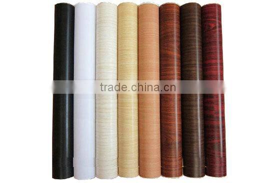 PVC wooden film /Wood color sticker for home decoration