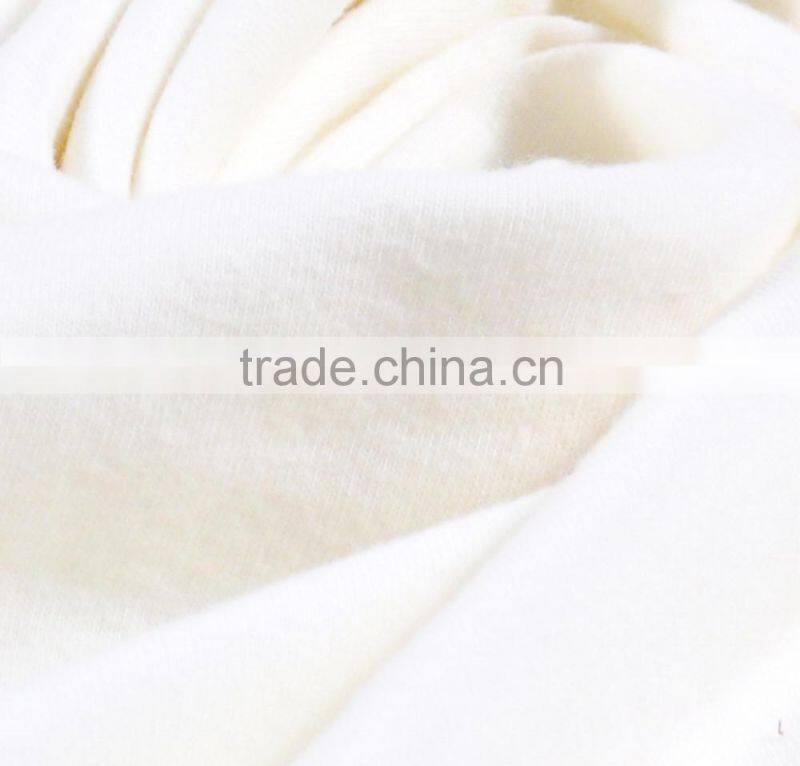 100% cotton 40 Rib 1*1 - Printted Fabric - Cream