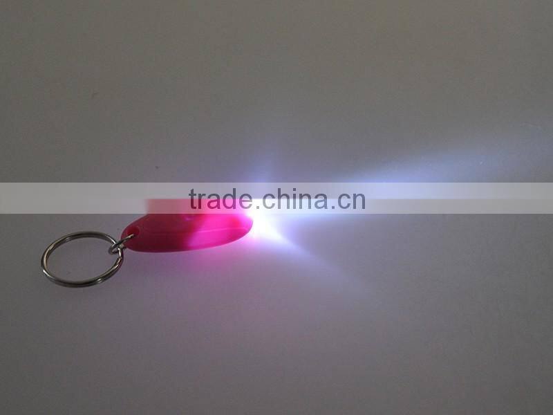 Factory White Light Promotional LED Souvenir Keychain