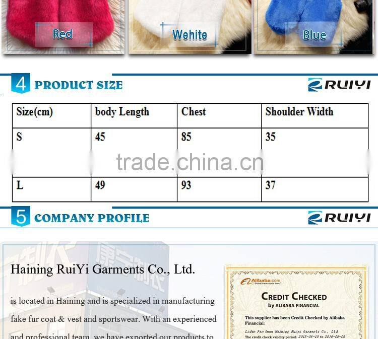 European fashion women's clothing winter man-made fur short vest