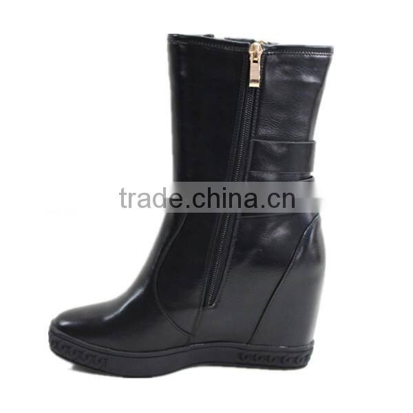 Metal buckles and zippers women winter boots wholesale