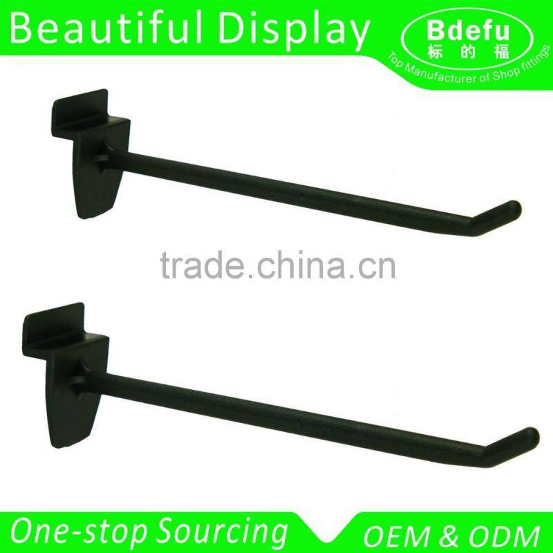 Small Black high quality metal hooks slatwall hanging display hooks