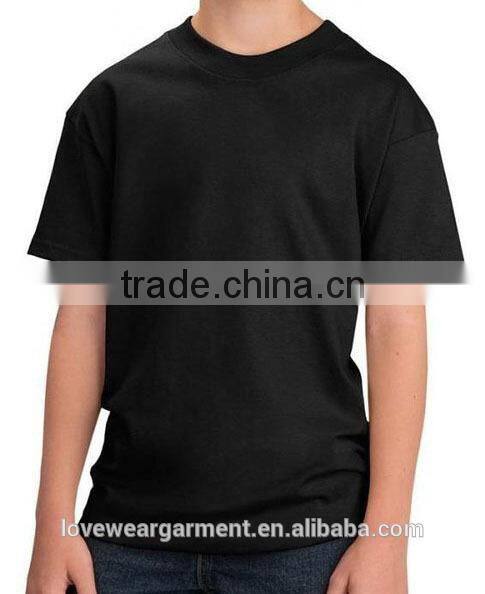Kids plain no brand cotton round neck t shirt wholesale supplier China