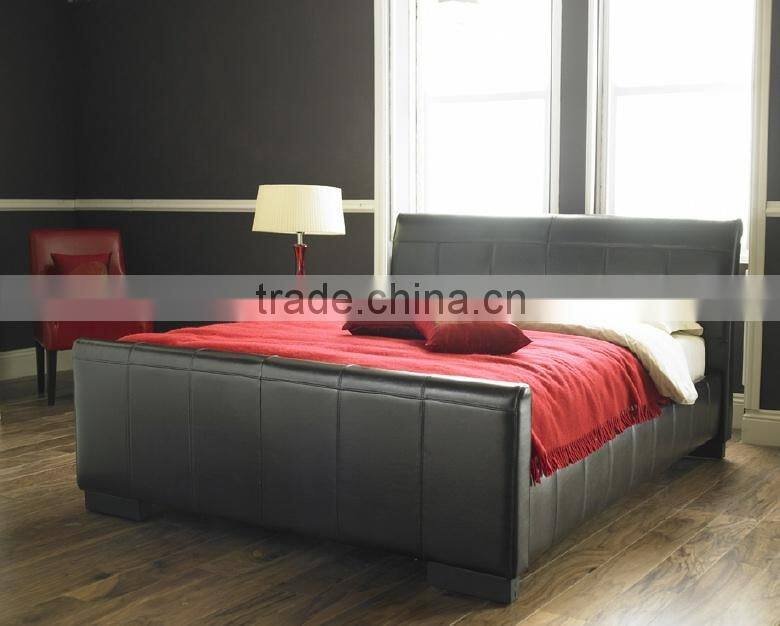 cheap PU beds wholesale size sleigh beds, faux leather sleigh beds, cheap sleigh beds queen size