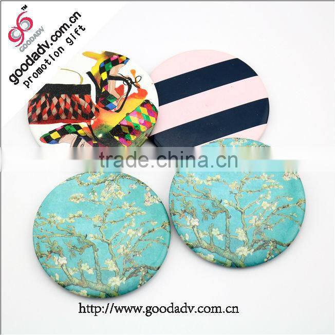 Wholesale promotion Dia 58mm Tin metal pocket mirror