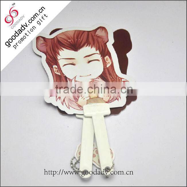 Summer fashion promotion cheap funny plastic fan handle