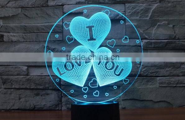 162-3d Acrylic Lamp Sculpture Words Of I Love You Romantic Bedroom Night Light Amazing Loved Gift Loving Words 3d Art Lamp