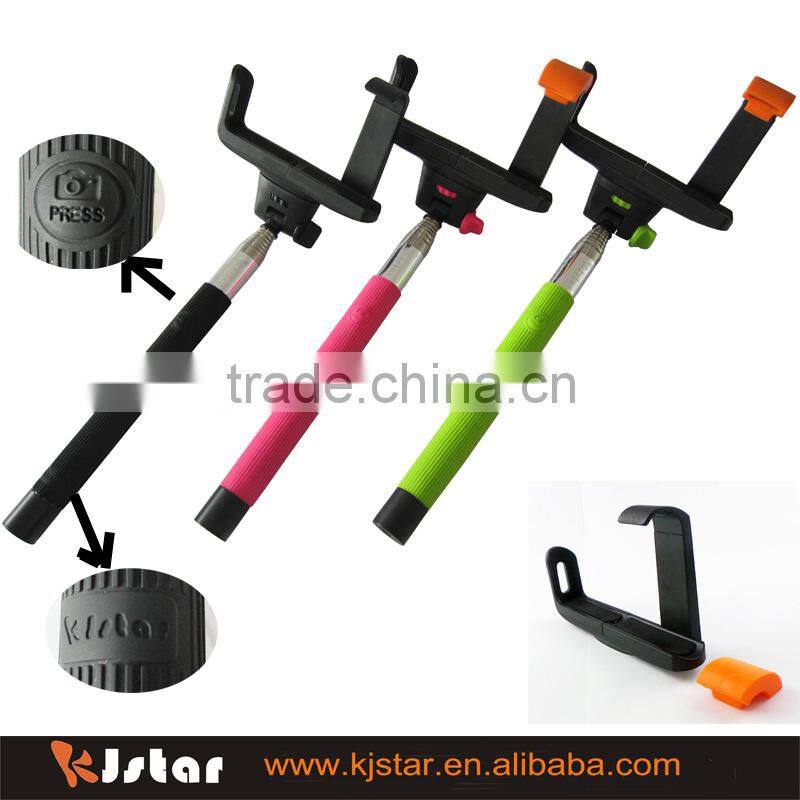 2014 camera accessory kjstar wireless shutter monopod for iphone with excellent quality
