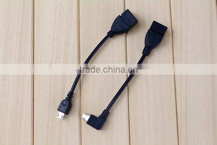 Right Angle Micro USB Host OTG Adapter Cable for Samsung Galaxy Tab 4 3 10.1 8.0