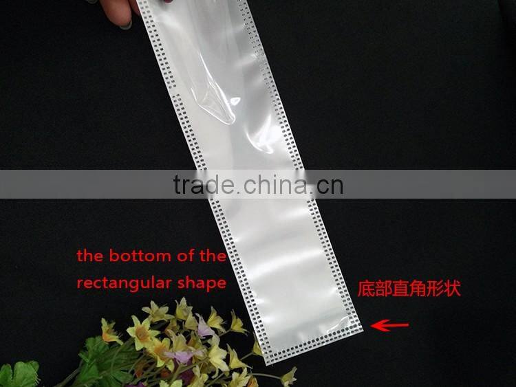 white plastic bag nylon cotton zipper pouch