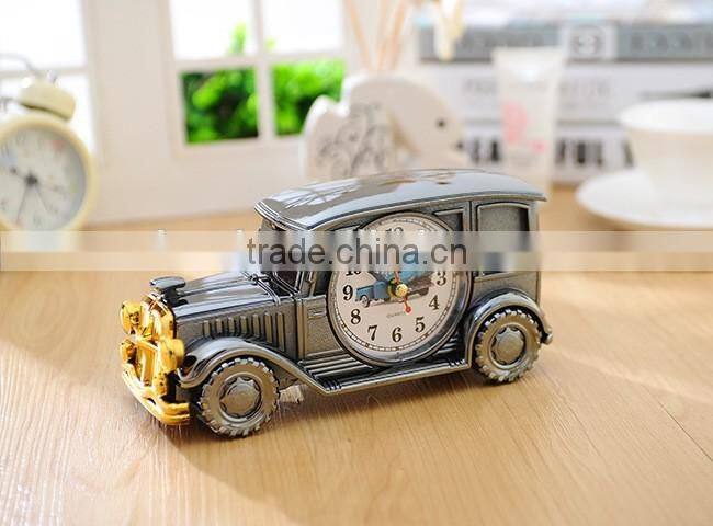 Classic car alarm digital pointer plastic table clock